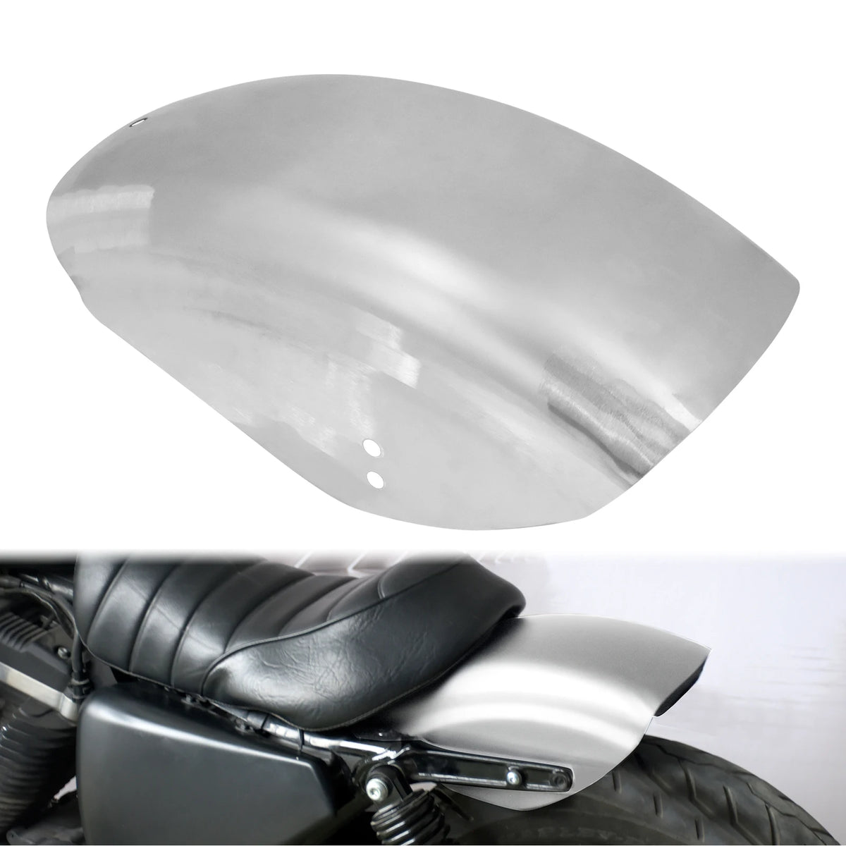 Garde-boue arrière court style bobber pour Harley Sportster - vue 3