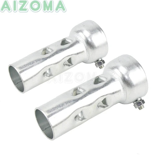 Chicanes d'échappement chromées 4 po pour Harley-Davidson Big Twin, Sportster et Touring Glide (silencieux 51 mm/2 po) – photo 8/8