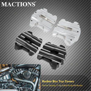 Caches de Culbuteurs (Rocker Box) en Aluminium Billet - Harley-Davidson M8 Touring, Softail, Trike – photo 1/8