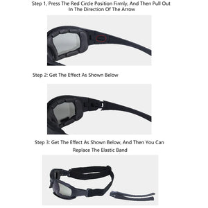 Lunettes Tactiques Polarisées 4 Verres Sport Plein Air - vue 3