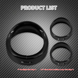 Cerclages de phare 7 pouces pour Harley Touring - vue 5
