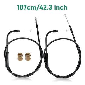 Kit Câbles d'Accélérateur et Ralenti Tressés Inox (102/107 cm) - Harley-Davidson Touring 2000-2006 et Softail 2007-2010 – photo 9/10