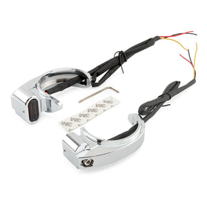 Clignotants LED à collier de fourche pour Harley Sportster Dyna - vue 8