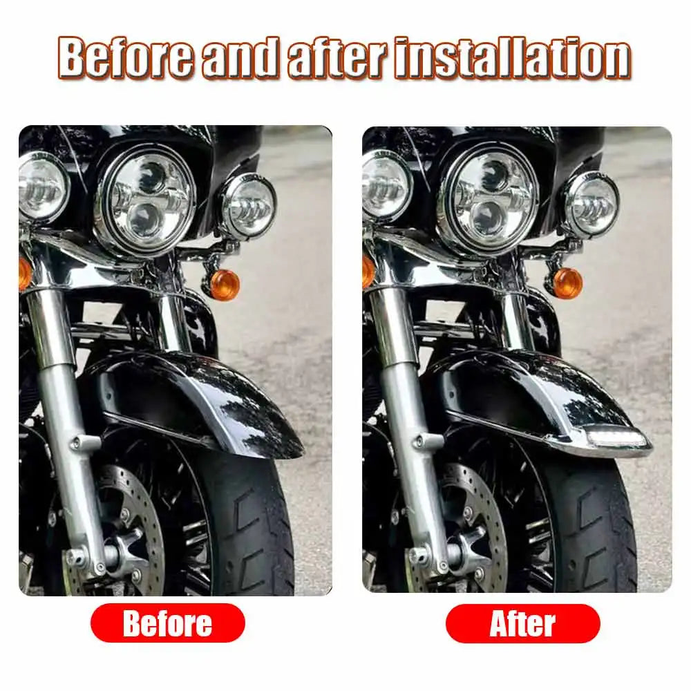 Feu LED de bout de garde-boue avant pour Harley Touring - vue 5