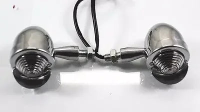 Clignotants obus chromés pour Harley - vue 4
