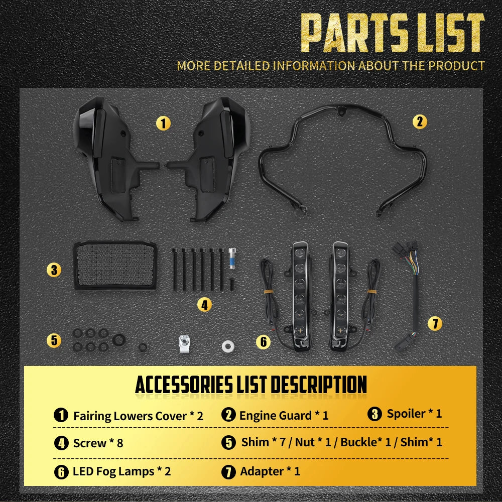 Kit de fixation de carénage bas pour moto Harley-Davidson - vue 8