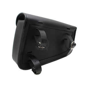 Sacoche latérale à outils en cuir noir fixée sur une Harley-Davidson Sportster - vue 3