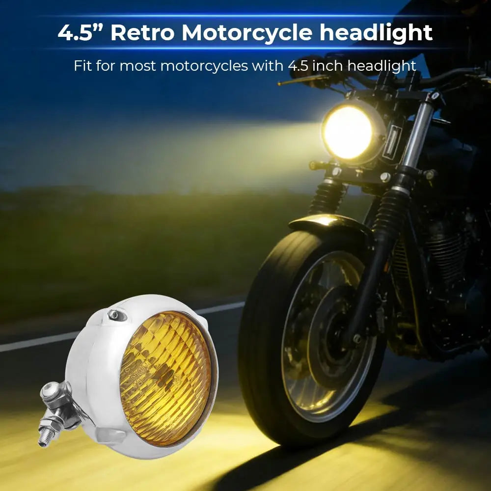 Phare rétro 4,5 pouces pour Harley custom - vue 5