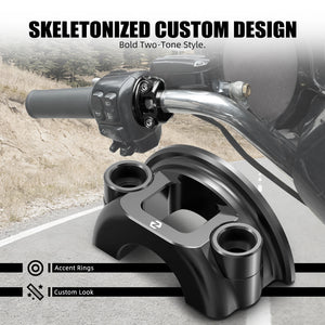 Demi-Collier de Levier Frein/Embrayage 1 pouce CNC pour Harley Dyna, Street Glide, Road Glide – photo 3/9