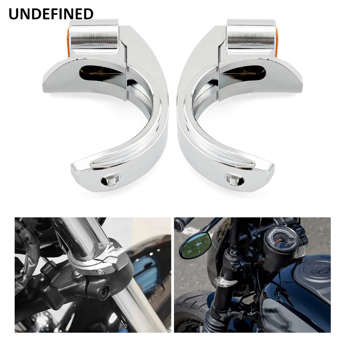 Clignotants LED à collier de fourche pour Harley Sportster Dyna - vue 4