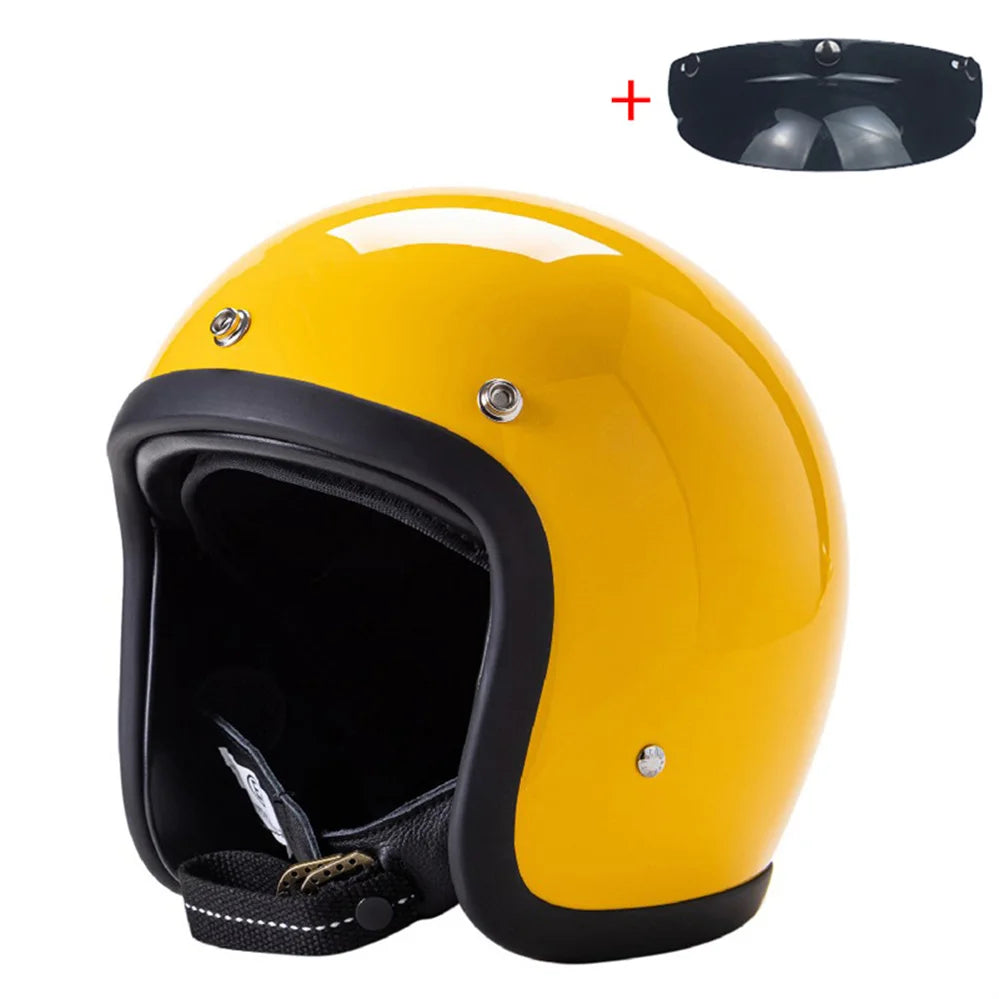 Casque jet vintage 3/4 ouvert - vue - vue 7