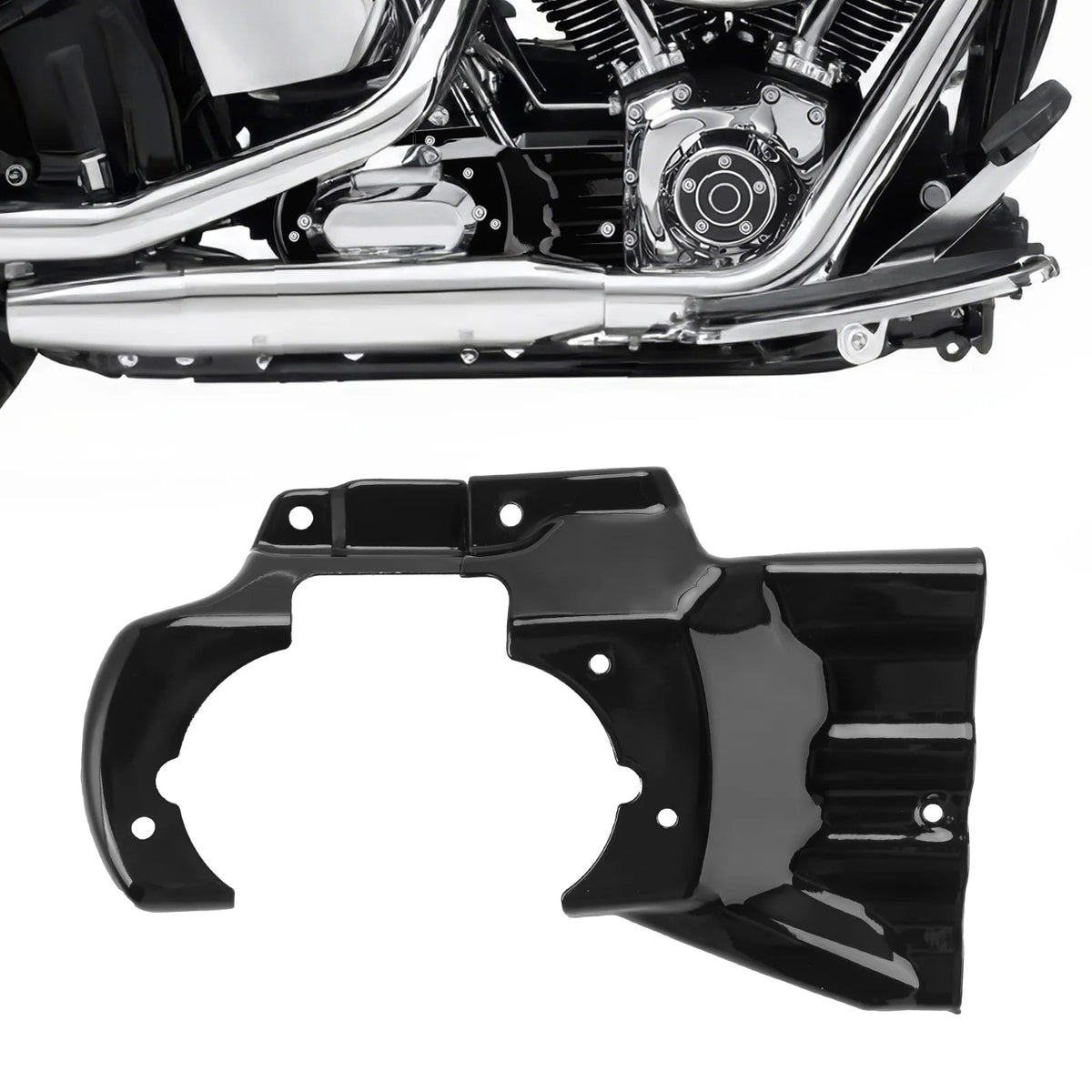 Cache d'interface moteur boîte ABS pour Harley Softail - vue 1