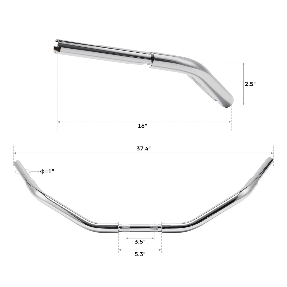 Guidon beach bar pour Harley Softail Dyna Sportster Road King - vue 5