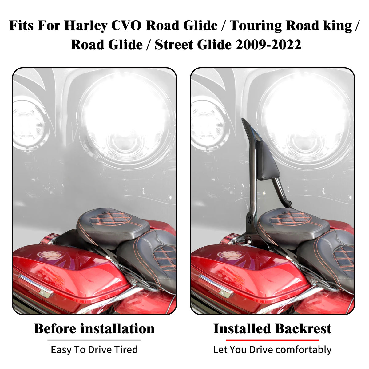 Dossier Passager Amovible 16'' (Sissy Bar) - Harley-Davidson Touring 2009-2025 – photo 2/6