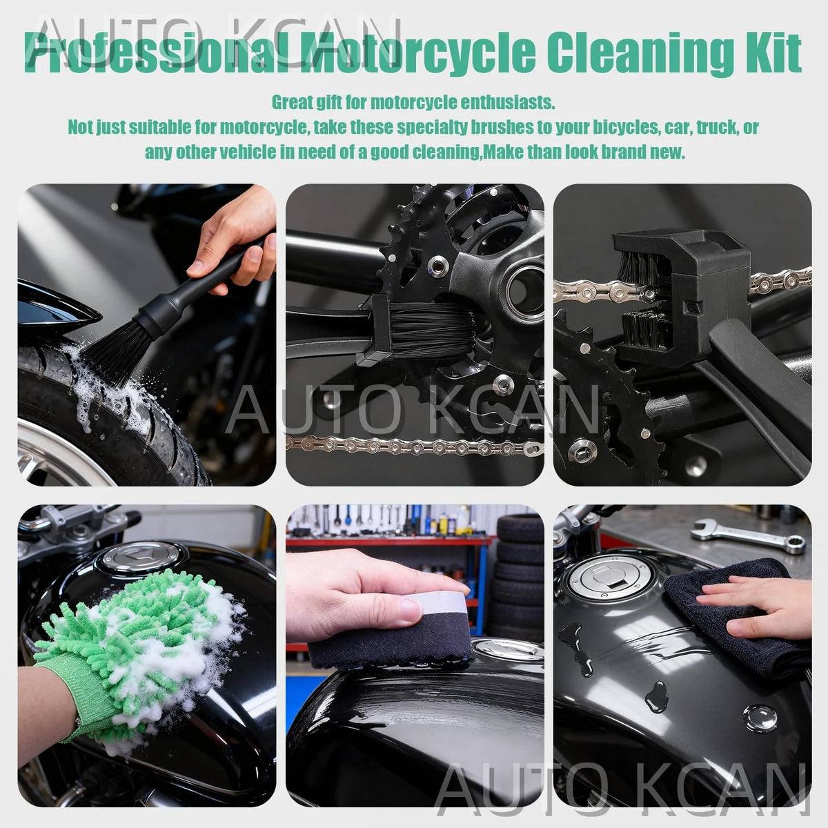Kit de brosses de lavage pour Harley toutes motos - vue 6