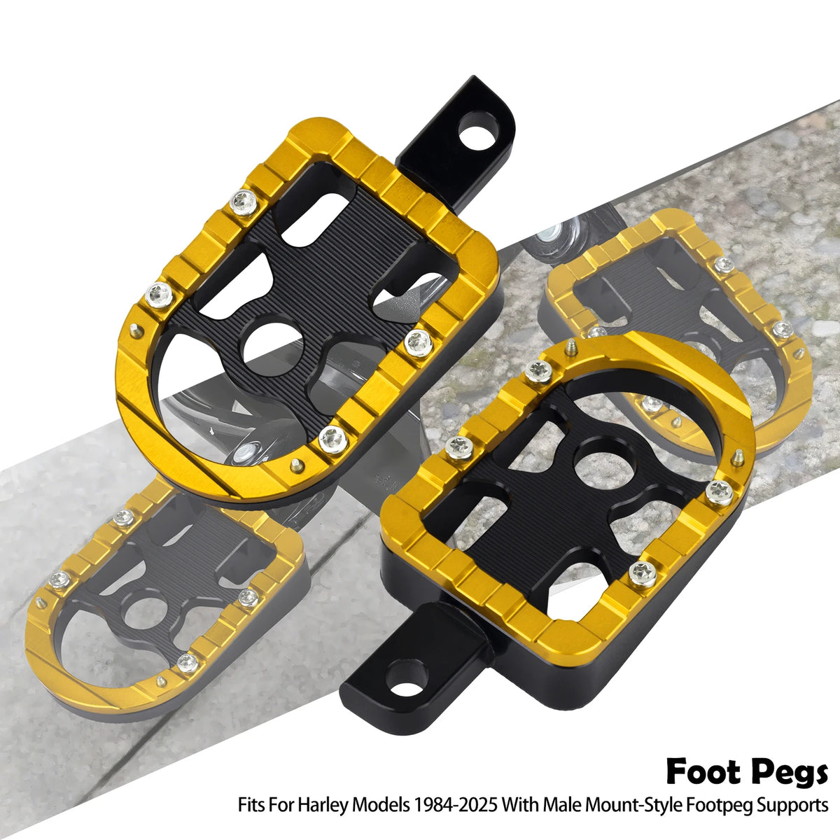 Marchepieds/repose-pieds passager arrière pour Harley-Davidson Sportster, Touring, Road Glide, Dyna et Softail FL – photo 10/12