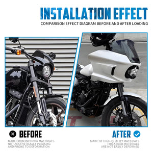 Pare-brise rouge pour Harley Low Rider ST - vue 3
