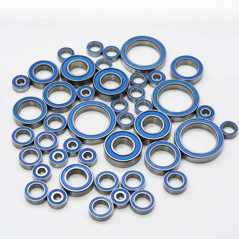 Lot de 10 roulements à billes miniatures à cache caoutchouc bleu, diamètre intérieur 3-10mm