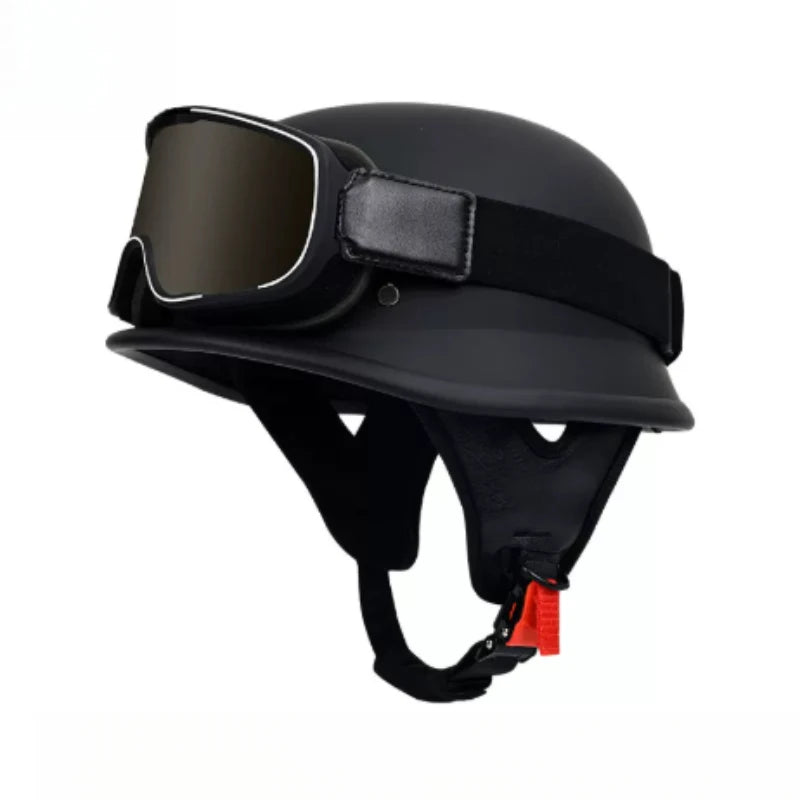 Casque moto demi-jet vintage simili cuir - vue produit - vue 21