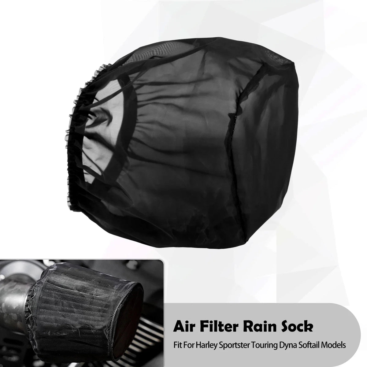 Housse anti-pluie de filtre à air pour Harley Touring Sportster Dyna Softail - vue 6