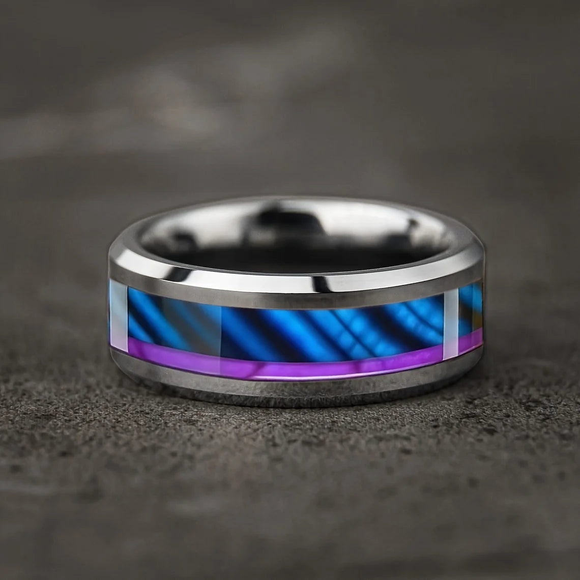 Bague en acier inoxydable tête de mort et rose - vue 31