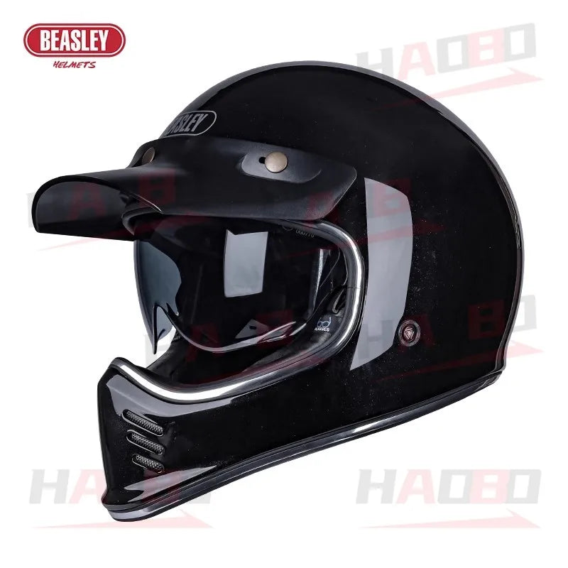 Casque moto intégral rétro - vue produit - vue 18