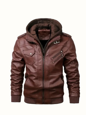 Blouson cuir homme style motard - vue - vue 9