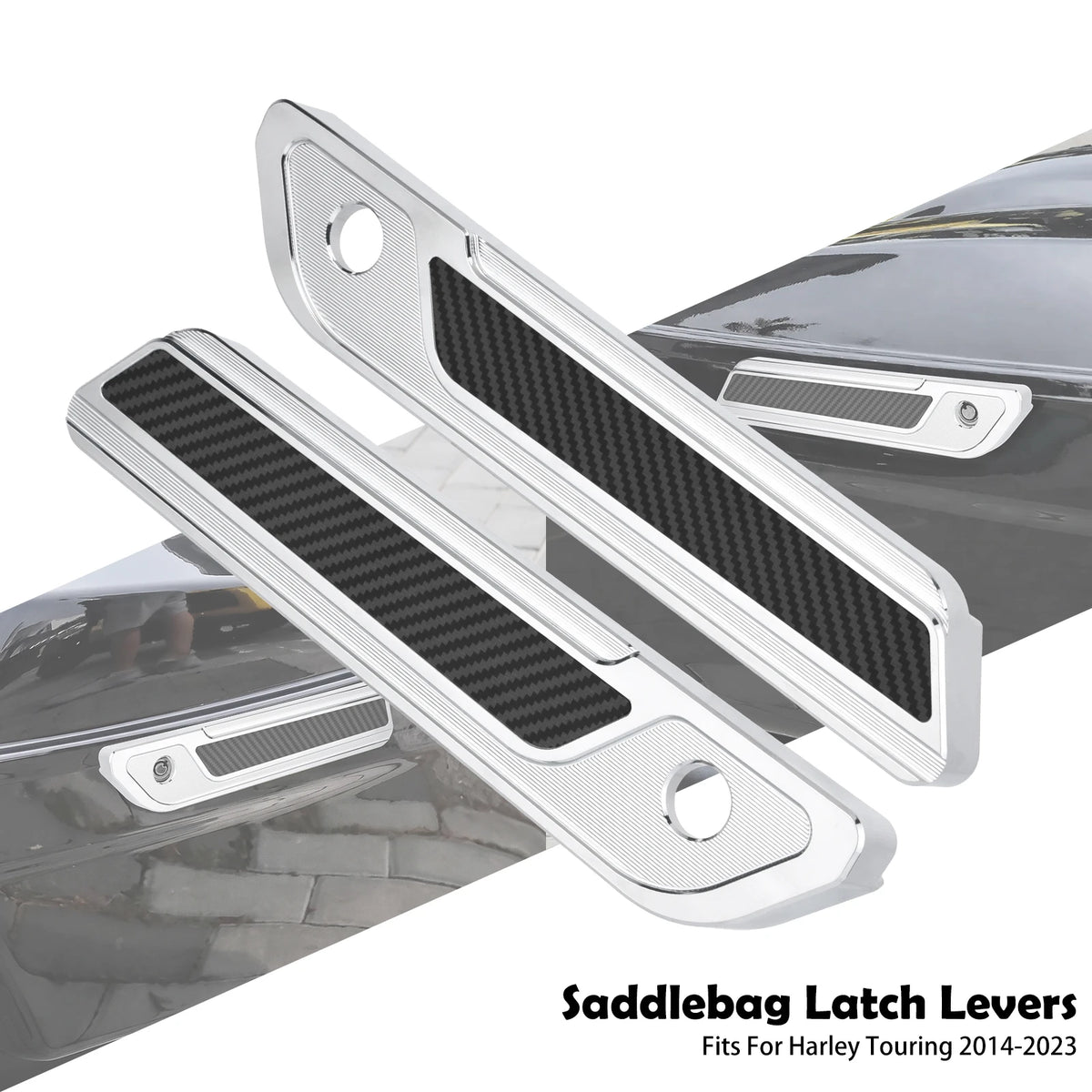 Levier de fermeture chromé pour sacoche rigide de moto Harley-Davidson - vue 8