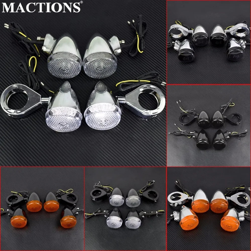 Clignotants LED bullet pour Harley Sportster Dyna - vue 1
