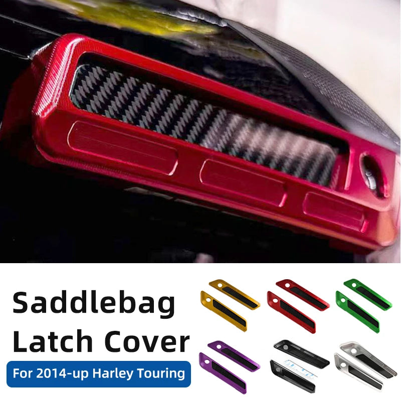 Cache et Levier de Serrure de Sacoches Carbone/CNC pour Harley Touring, 121 CVO, 117 Road/Street Glide – photo 1/30