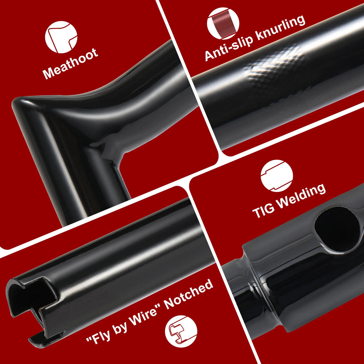 Guidon Ape Hanger Meathook 1,25" pour bagger - Harley-Davidson Road Glide 2015-2023 – photo 3/8