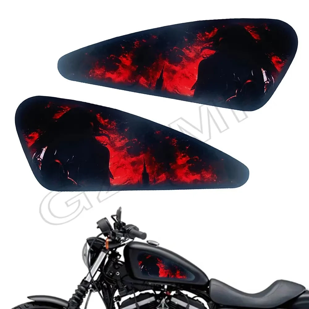 Autocollant décoratif drapeau sur réservoir de Harley Sportster - vue 9