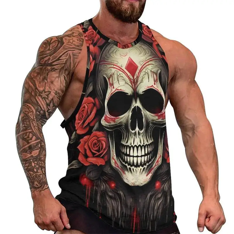 Débardeur crâne 3D oversize homme - vue 28