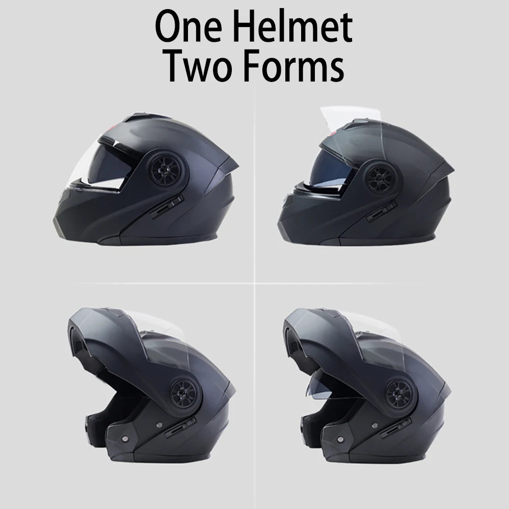 Casque moto modulable Bluetooth - vue produit - vue 3