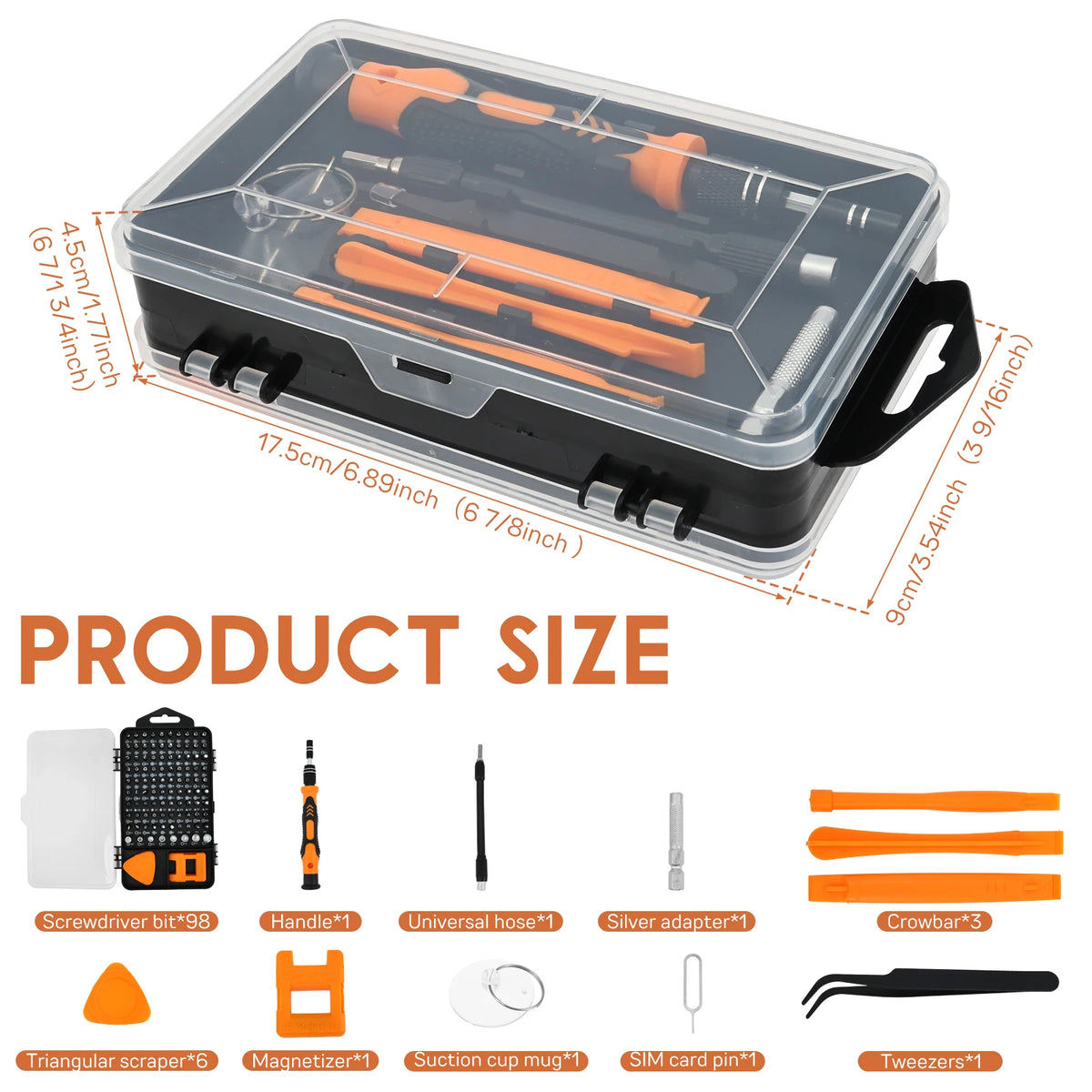 Kit de tournevis de précision 115 en 1 avec embouts magnétiques et tige flexible - outils de réparation électronique – photo 2/10