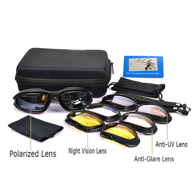 Lunettes tactiques camouflage avec verres interchangeables pour moto - vue 5