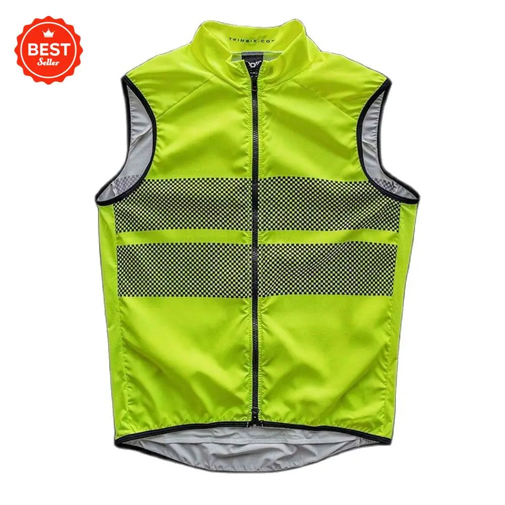 Gilet de cyclisme homme sans manches noir - vue de face - vue 1
