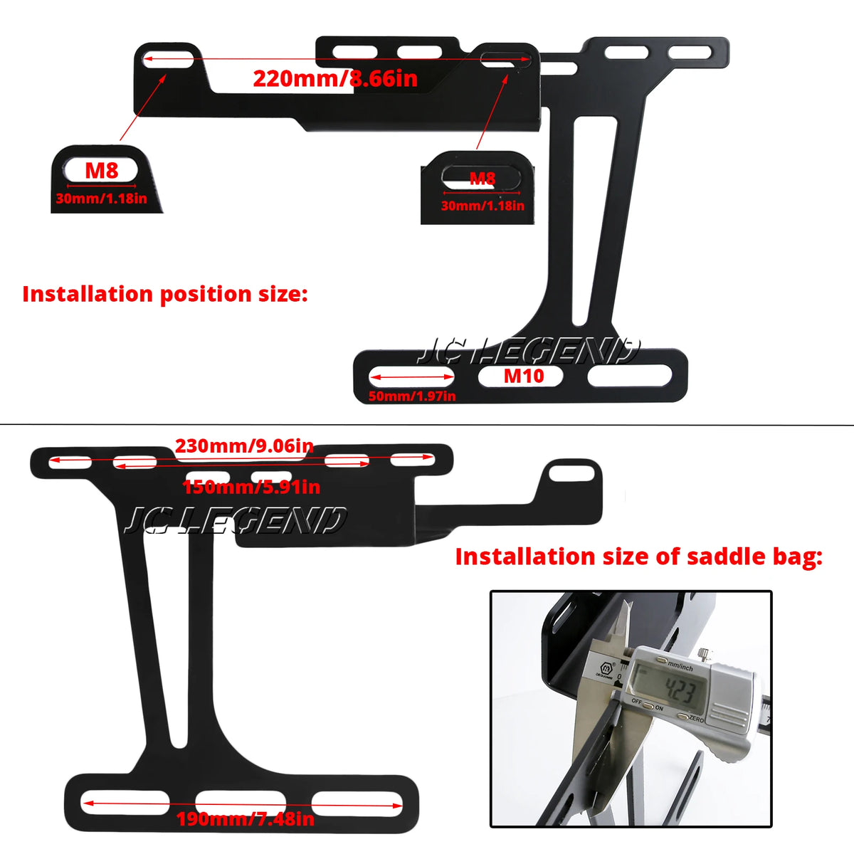 Supports de Sacoches Latérales Renforcés pour Harley Sportster XL 883/1200 - vue 6