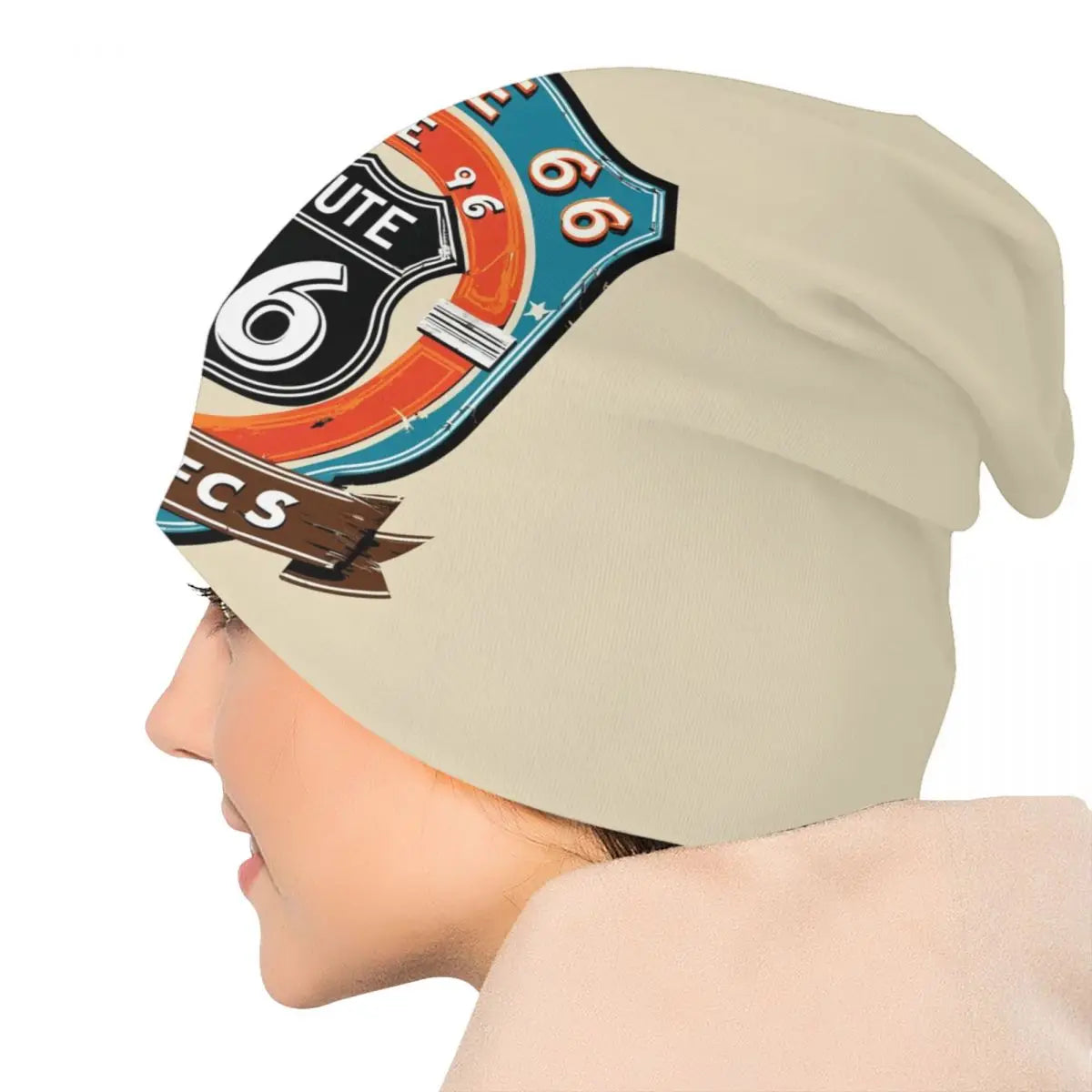 Bonnet tricoté biker Route 66 pour l'hiver - vue 5