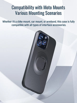 Coque antichoc pour iPhone avec verrouillage type Quad-Lock, compatible support moto, vélo et voiture - vue 6