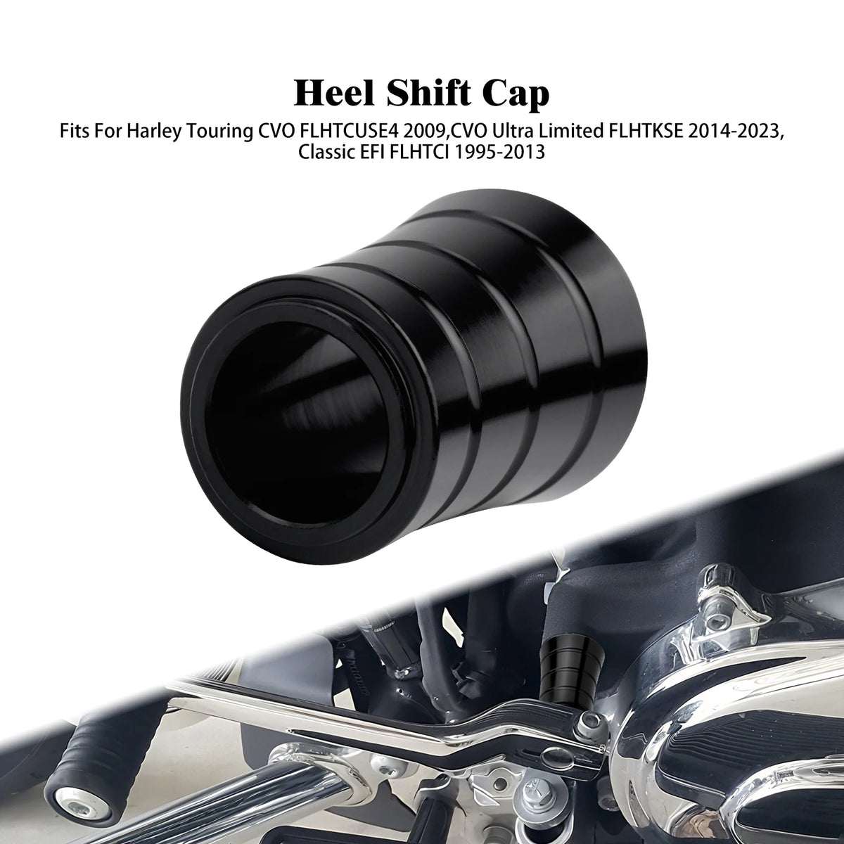 Capuchon de sélecteur talon en aluminium pour Harley Touring et CVO – photo 9/9