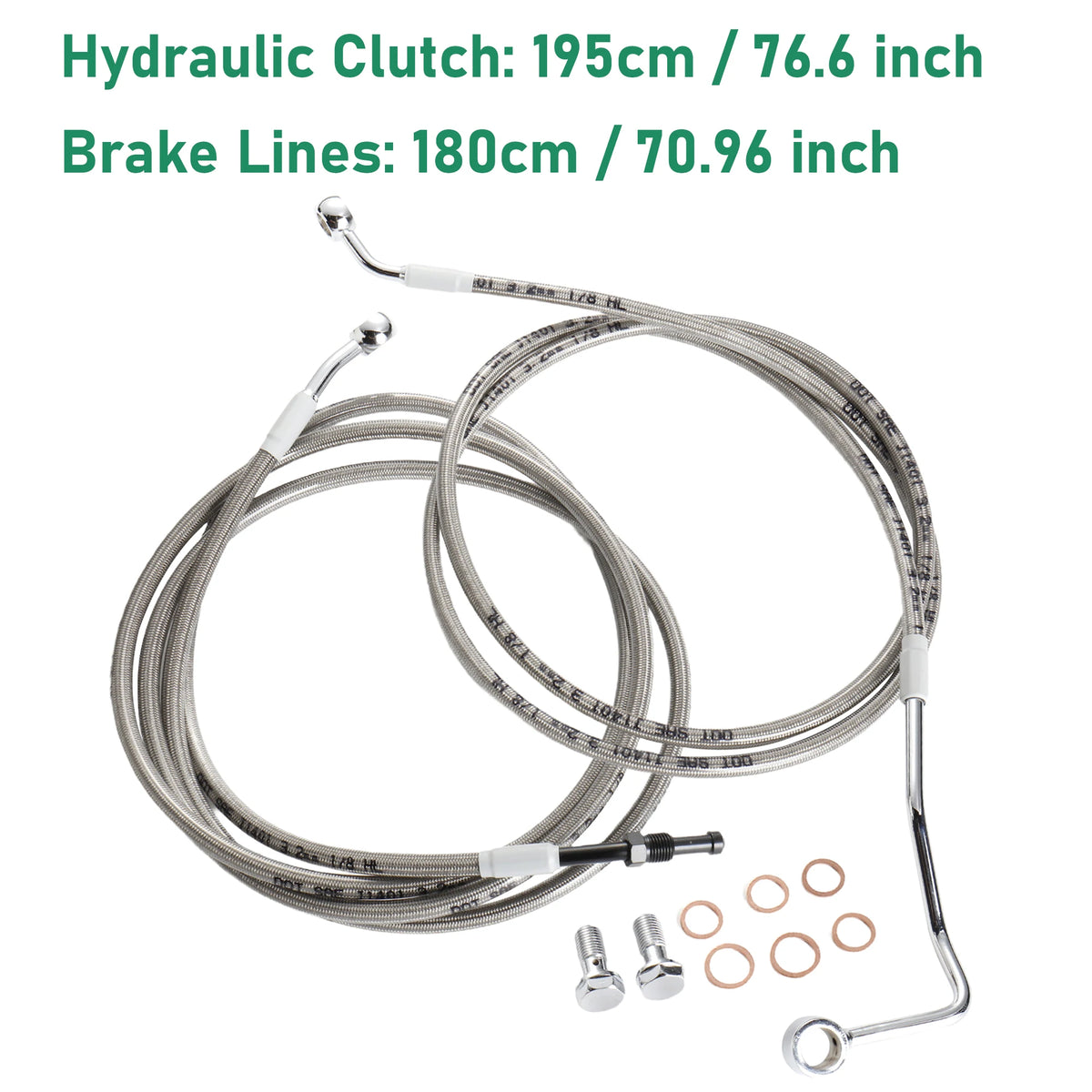 Kit Câble d'Embrayage Hydraulique et Durites de Frein Supérieures pour Guidon Surélevé (12/14/16\") - Harley-Davidson Touring ABS 2014-2016 – photo 9/12