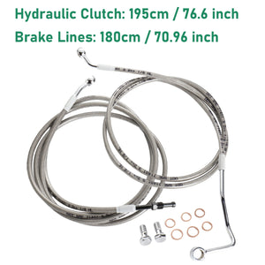 Kit Câble d'Embrayage Hydraulique et Durites de Frein Supérieures pour Guidon Surélevé (12/14/16\") - Harley-Davidson Touring ABS 2014-2016 – photo 9/12