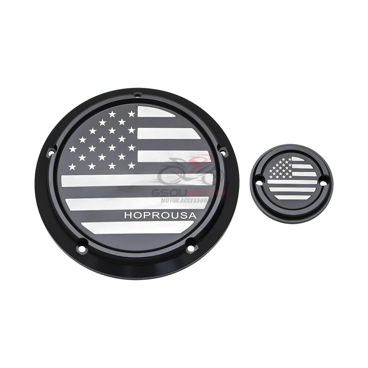 Cache derby et cache de distribution pour Harley Softail - vue 8