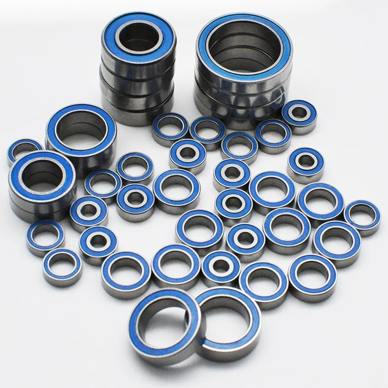Lot de 10 roulements à billes miniatures à cache caoutchouc bleu, diamètre intérieur 3-10mm