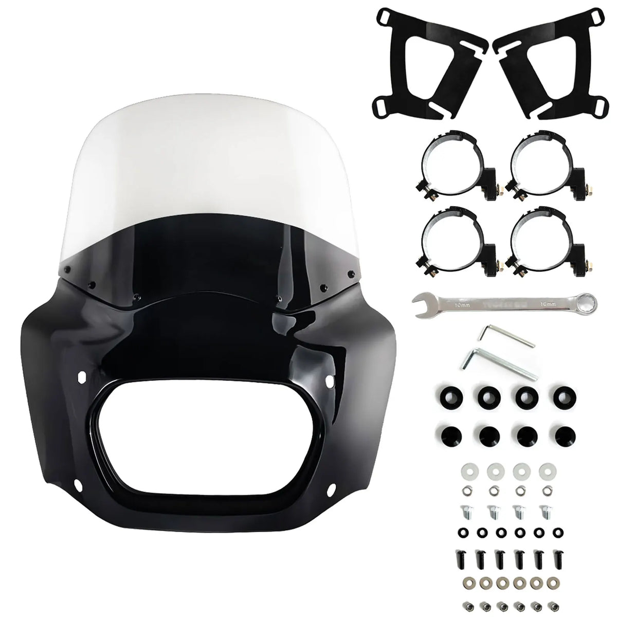 Carénage Road Warrior noir pour moto Harley Fat Bob - vue 7