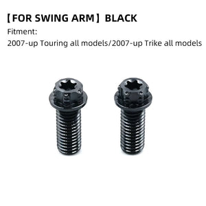 Boulons Titane Bras Oscillant / Repose-pieds Arrière pour Harley Touring et Trike – photo 13/24