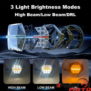 Phare LED rond noir pour moto Harley-Davidson V-Rod - vue 5