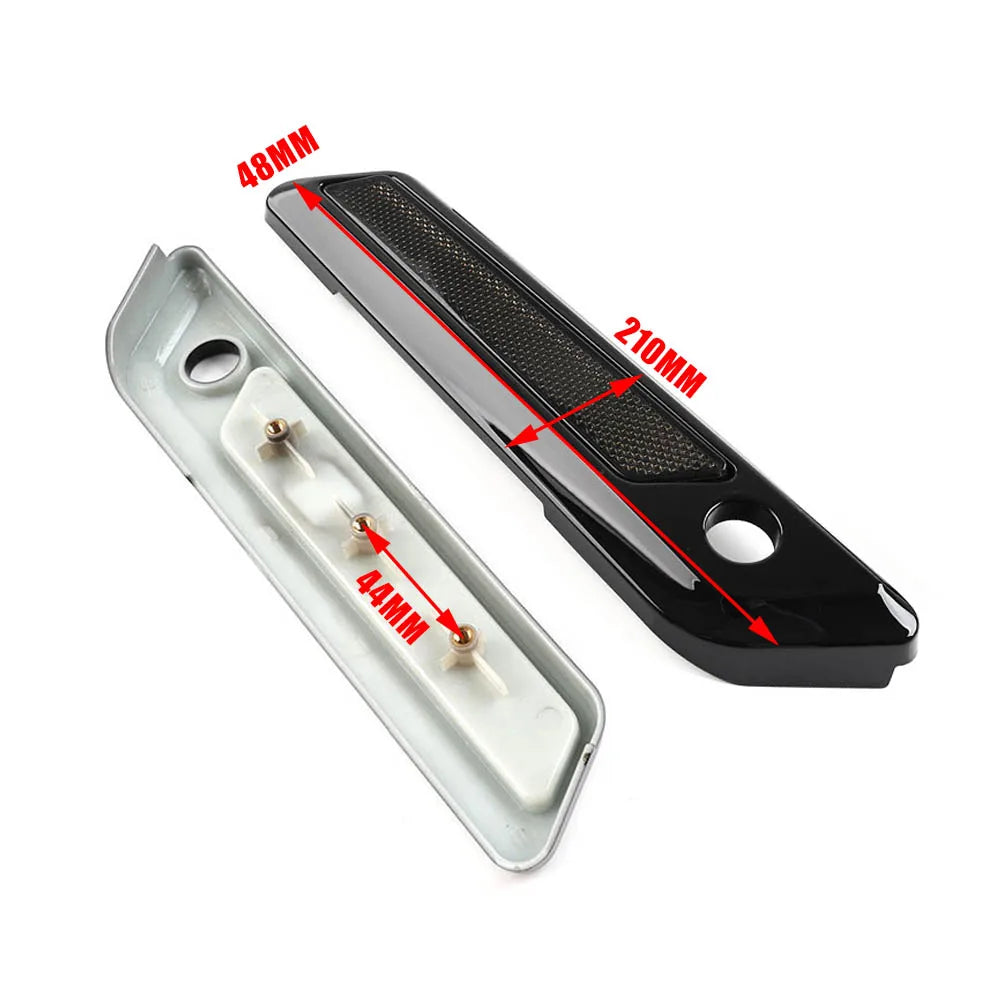 Caches de charnières de sacoches chromés avec réflecteur fumé pour Harley Touring 2014 et plus - vue 5