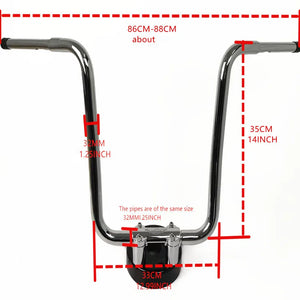 Guidon ape hanger pour Harley Road King et Softail - vue 6